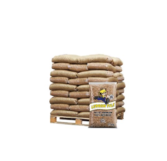 PELLETS LEBRUN FILS RESINEUX DIN+ SAC DE 15 KG