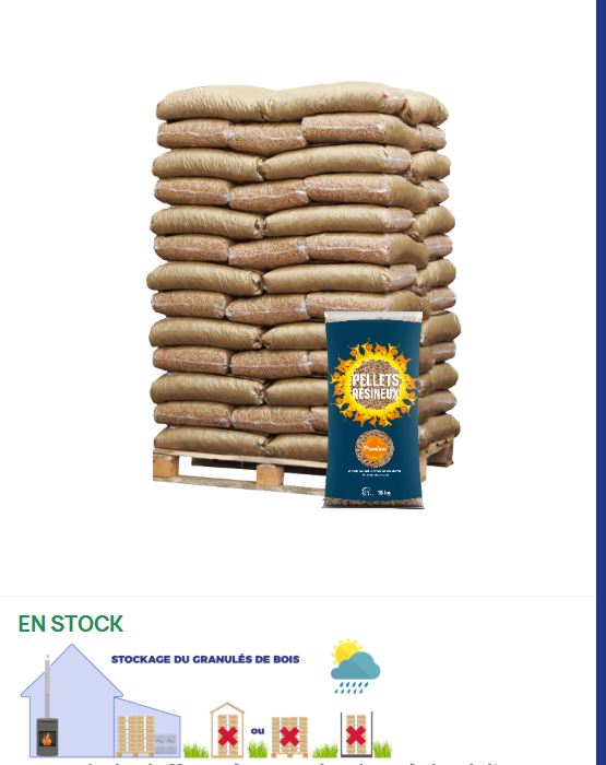 PELLETS GREEN ENERGY PREMIUM RESINEUX DIN+ SAC DE 15 KG
