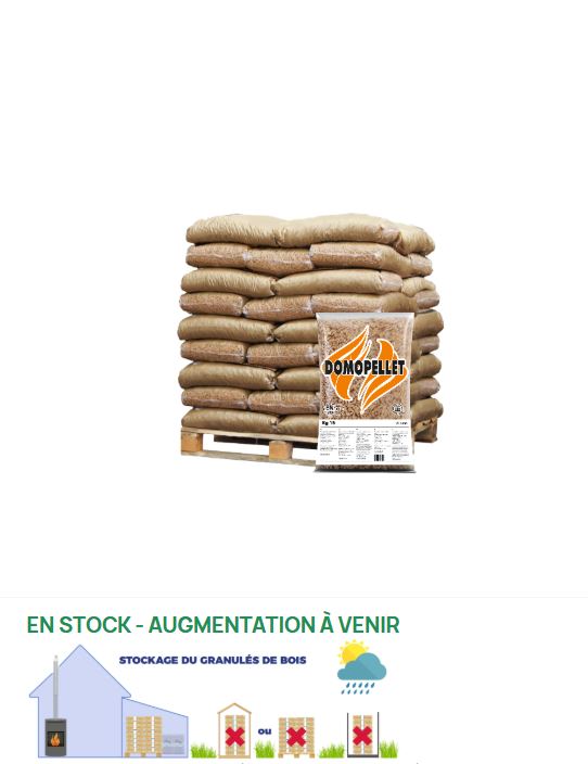 PELLETS DOMOPELLETPOWER RESINEUX DIN+ EN+ SAC DE 15 KG