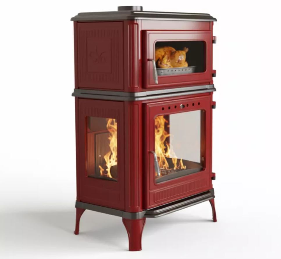 Poêle à bois avec four Granite Pop - 11 Kw