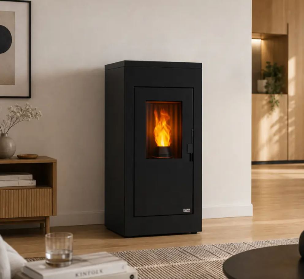 Poêle à granulés étanche (sortie dessus concentrique) - Vulcano Silenzio UP - 9,2 Kw ETNA