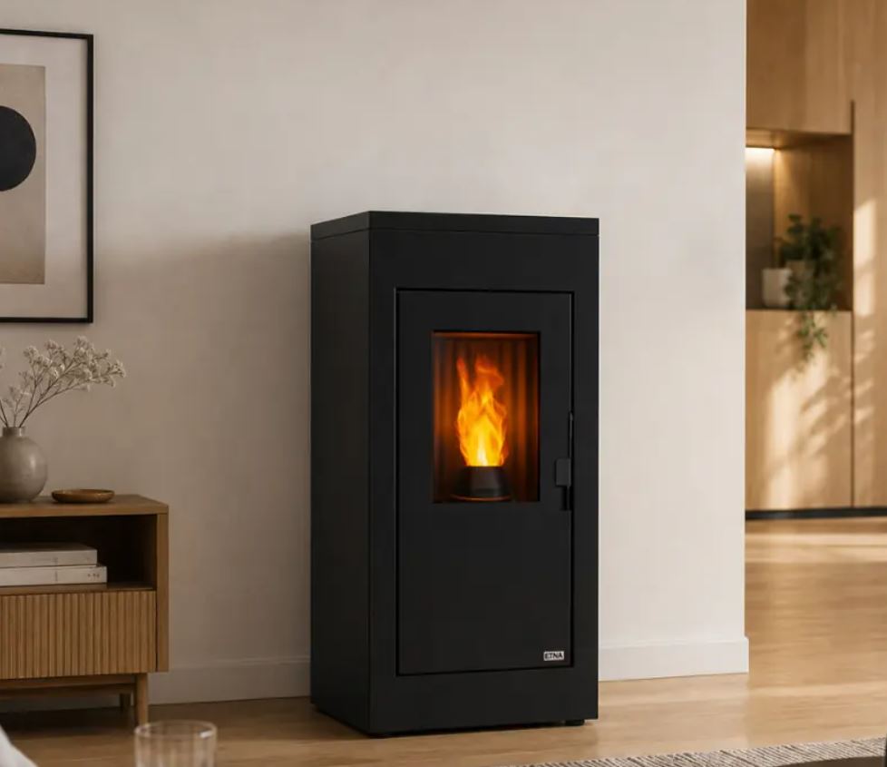 Poêle à granulés étanche (sortie dessus concentrique) - Vulcano Silenzio UP - 9,2 Kw ETNA
