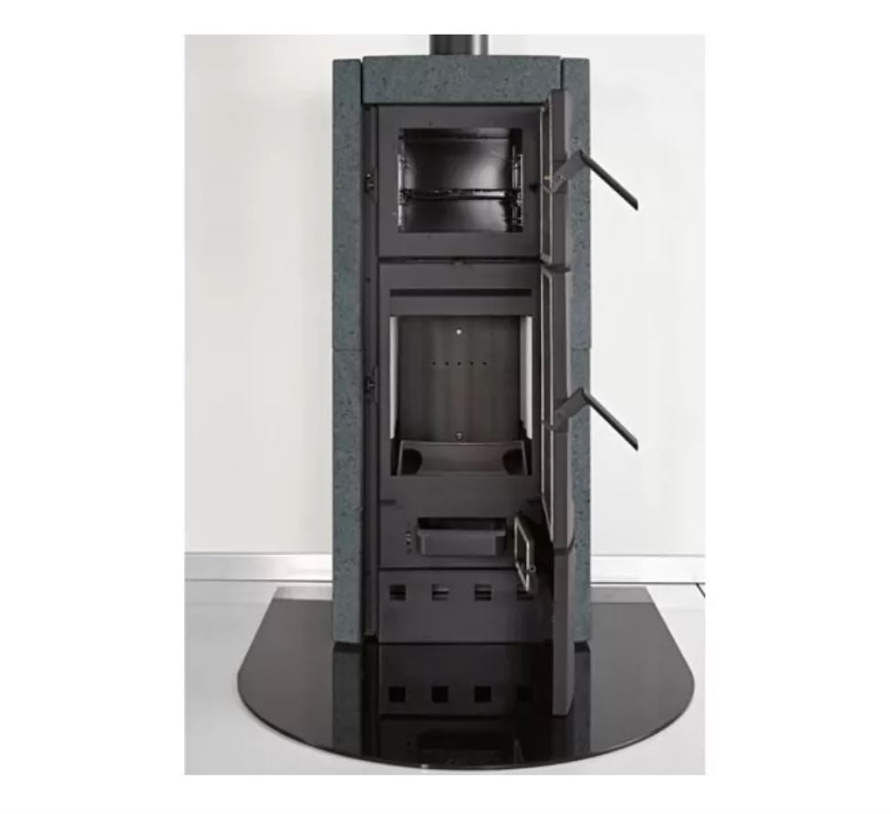 Poêle à bois avec four Ester Forno Evo pierre vulcan - 8 Kw La Nordica